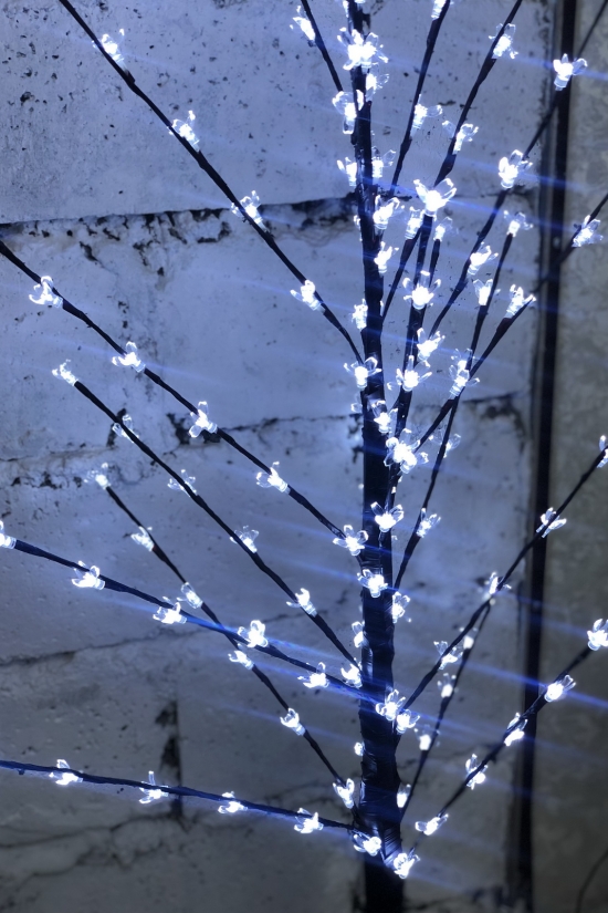 Новорічне світлодіодне декоративне дерево (білі вогні), що світиться, висота 1,45м. арт.00-200