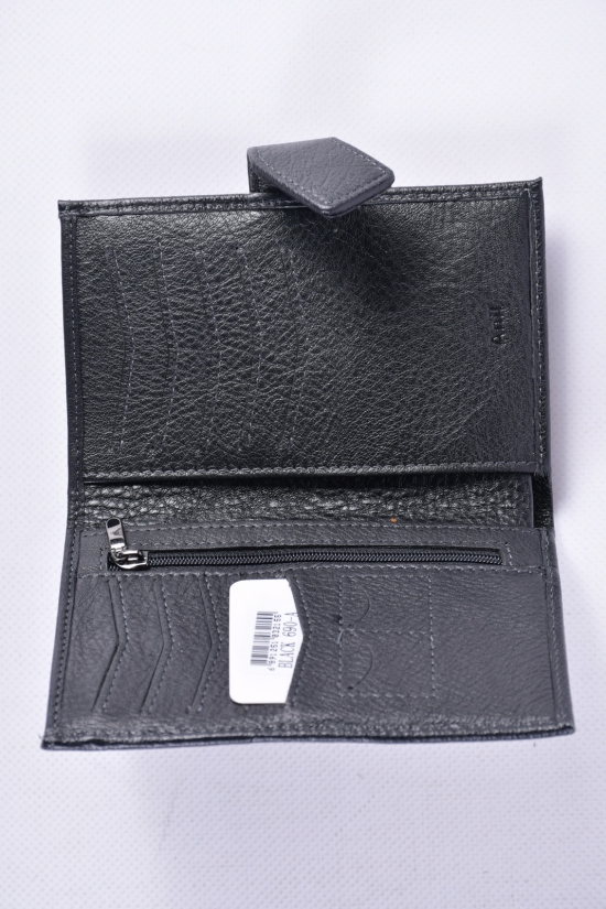Кошелёк мужской кожаный "Anil" (цв.чёрный) размер 14/10 см арт.690-A