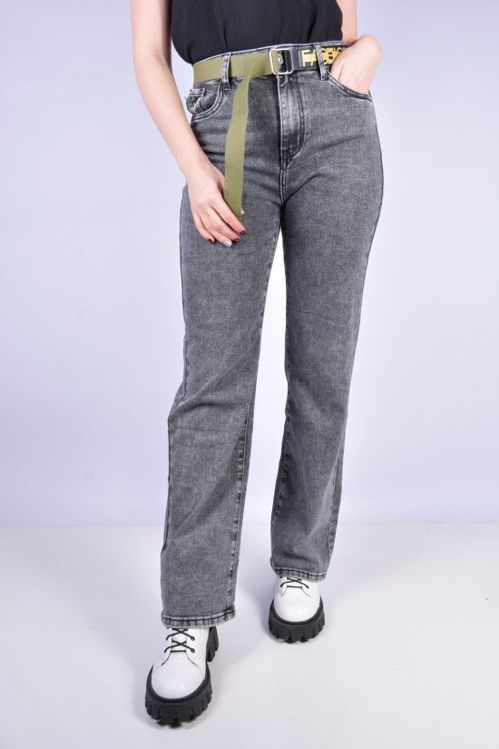 Джинси жіночі стрейчові (модель клеш) з поясом LzyxJeanse Розмір в наявності : 32 арт.L-88036