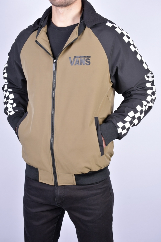 Куртка мужская из плащевки демисезонная (цв.оливковый/черный) "ATE" Размеры в наличии : 46, 48, 50, 52, 54 арт.F-201