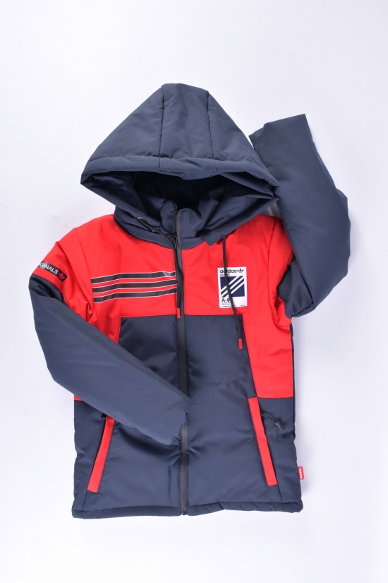 Куртка демисезонная для мальчика (цв.красный/т.синий) "PB" Рост в наличии : 122 арт.025