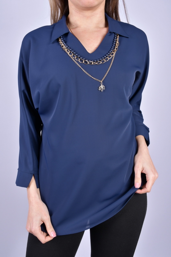 Блузка жіноча (кол. т. синій) "ESAY" Розміри в наявності : 40, 42, 44, 46 арт.9232