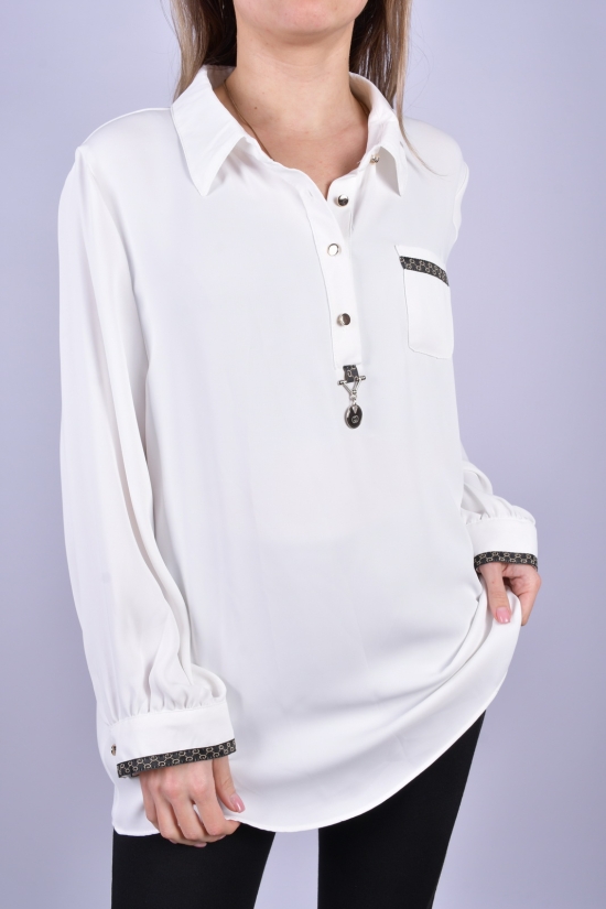 Блузка жіноча (кол. білий) "BLV" Розміри в наявності : 48, 50, 52, 54 арт.9308B