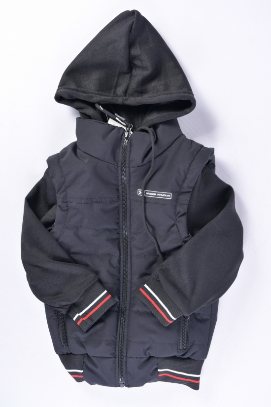 Куртка-трансформер для хлопчика (кол. чорний) демісезонна з плащової тканини. Зріст в наявності : 92, 98, 104, 110, 116 арт.Under Armour
