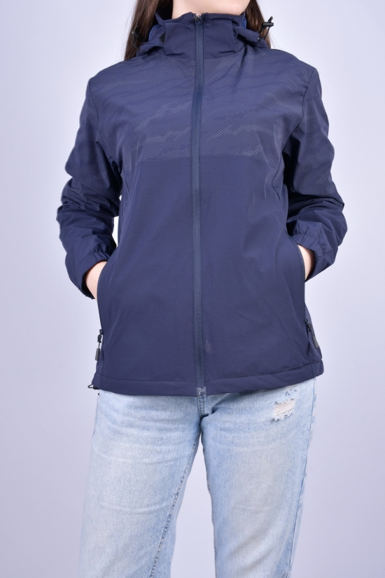 Куртка женская демисезонная (цв.т.синий) из плащевки (с велюром в середине) Размеры в наличии : 40, 42, 44, 46, 48, 50 арт.87666