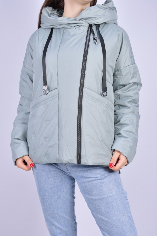 Куртка женская из плащёвки демисезонная (color C022) HaiLuoZi Размеры в наличии : 48, 50, 52, 54, 56, 58 арт.BM7088
