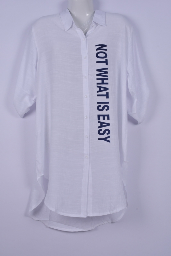 Рубашка-туника женская (цв.белый) J.J.F Размеры в наличии : 48, 50, 52 арт.502