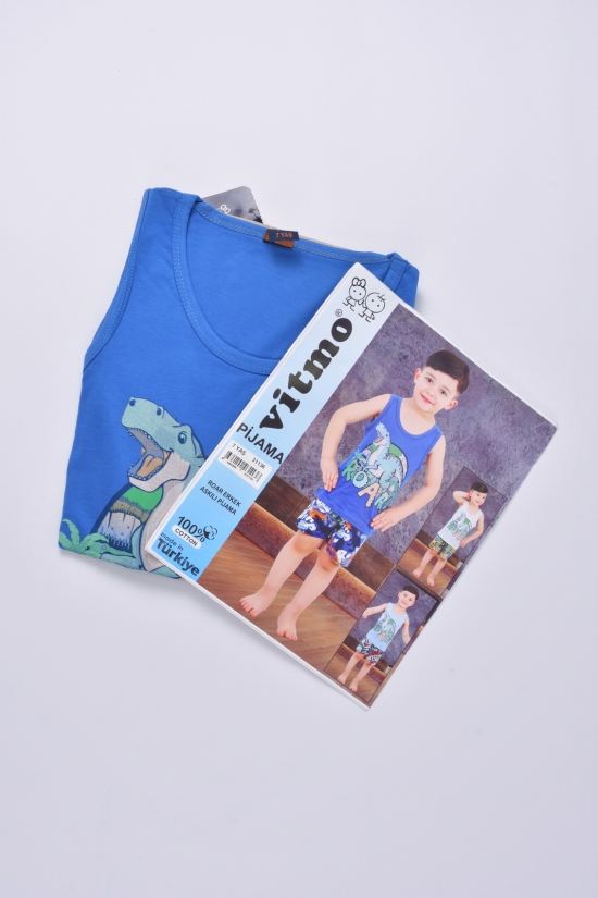 Костюм домашний для мальчика (цв.синий) трикотажный "Vitmo Baby" Рост в наличии : 122, 128 арт.31136