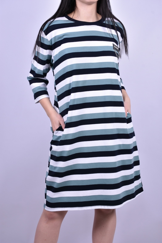 Сукня жіноча трикотажна (кол. т. синій/м'яти) Розмір в наявності : 46 арт.2022-61