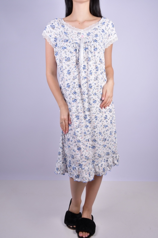 Ночная рубашка женская (цв.белый/голубой) Размеры в наличии : 50, 56 арт.617