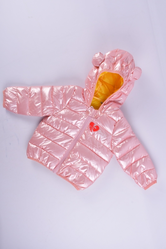 Куртка демисезонная для девочки (цв.розовый) болоневая Рост в наличии : 74, 80, 86, 92, 98 арт.BOYI