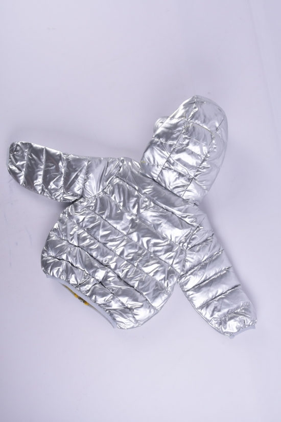 Куртка демисезонная для девочки (цв.серебро) болоневая Рост в наличии : 74, 80, 86, 92, 98 арт.BOYI