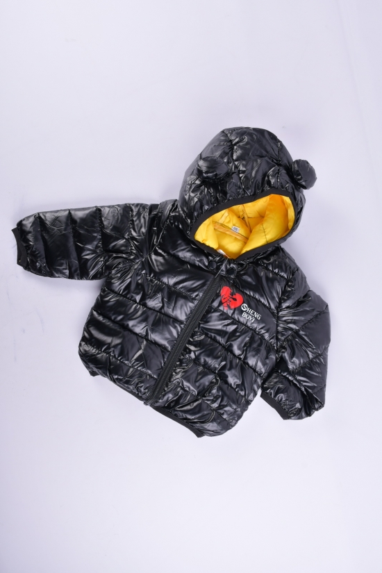 Куртка демисезонная для девочки (цв.черный) болоневая Рост в наличии : 74, 80, 86, 92, 98 арт.BOYI