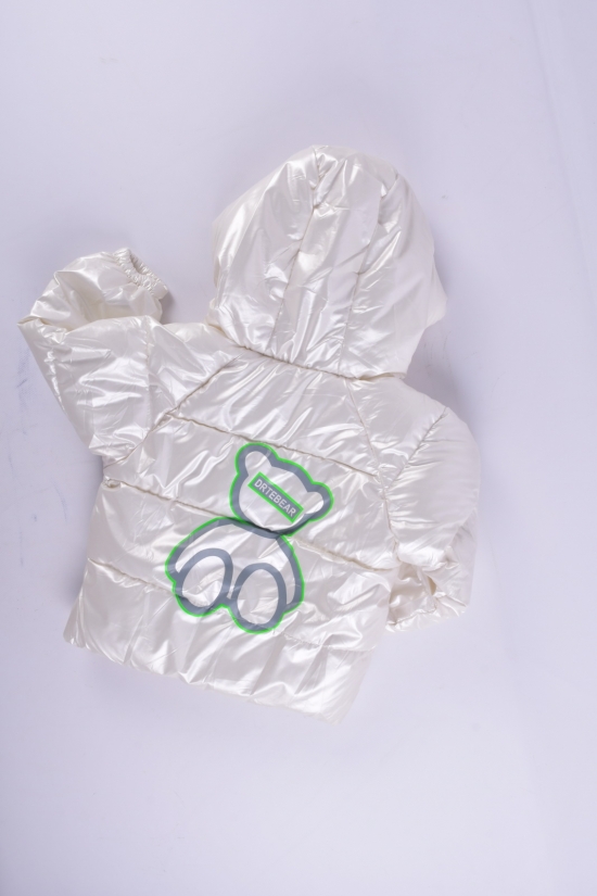 Куртка демисезонная детская (цв.белый) болоневая Рост в наличии : 86, 92, 98, 104, 110, 116 арт.DRTBEAR