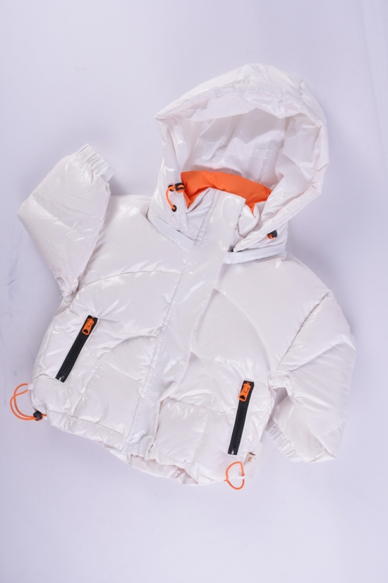 Куртка для девочки (цв.белый) болоневая демисезонная Рост в наличии : 98, 104, 110, 116, 122 арт.12415