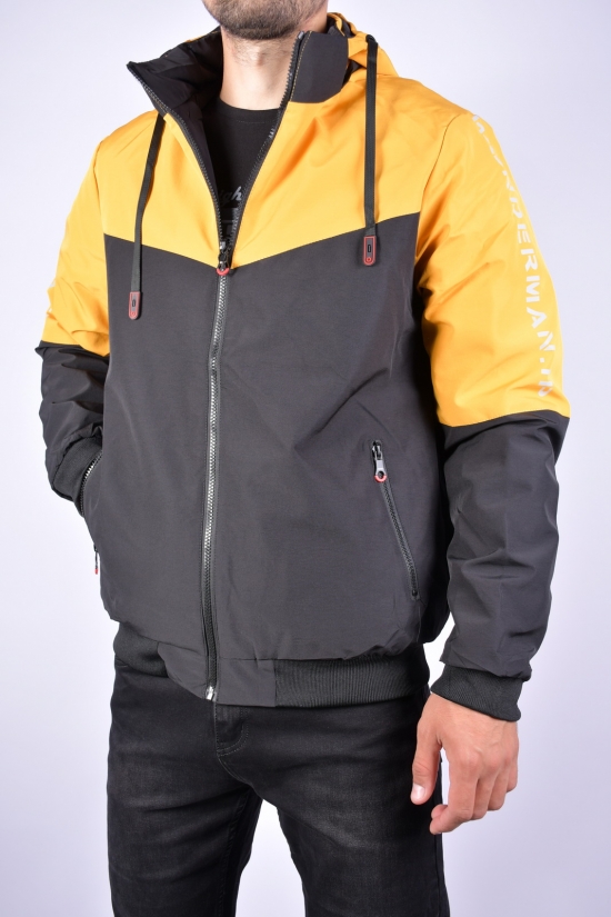 Куртка мужская демисезонная (цв.горчичный/черный) двух сторонняя Размеры в наличии : 46, 48, 50, 52, 54 арт.EM2366