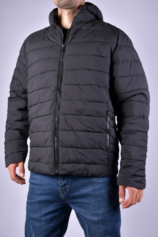 Куртка мужская (цв.черный) из плащевки демисезонная "DD" Размеры в наличии : 44, 46, 48, 50, 52 арт.2284