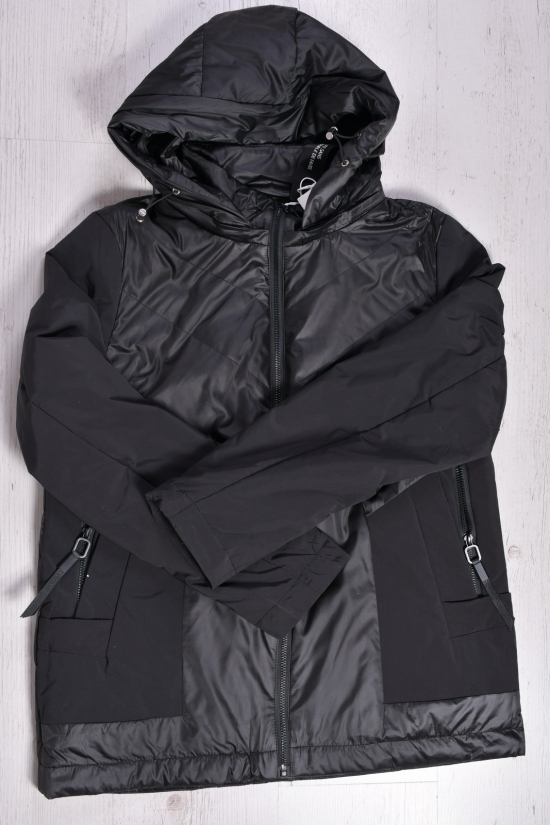 Куртка женская демисезонная (цв.чёрный) из плащёвки Размеры в наличии : 46, 48, 50, 52, 54 арт.B3062
