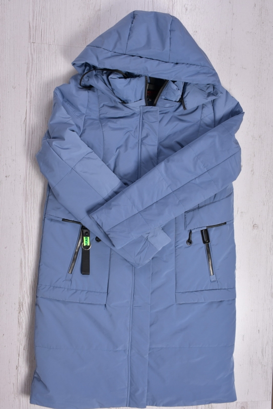 Пальто женское демисезонное (цв.голубой) из плащёвки "D.S" Размеры в наличии : 48, 50, 54, 56 арт.8027
