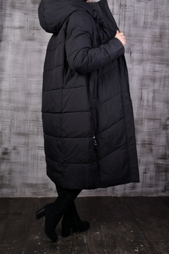Пальто женское (цв.черный) болоньевое зимнее "VICTOLEAR" Размер в наличии : 50 арт.2140-1