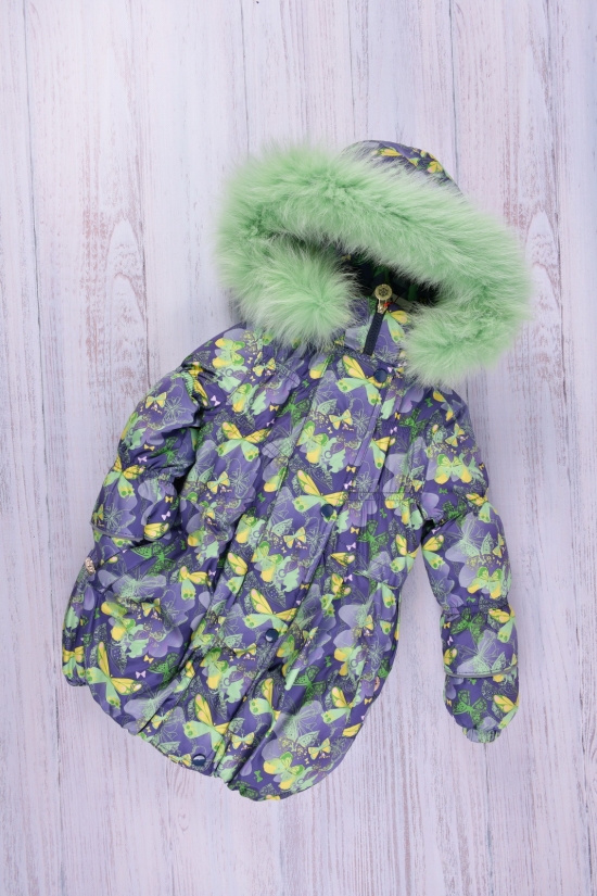 Куртка для девочки (цв.салатовый) зимняя на флисе из плащевки Рост в наличии : 104, 116, 122 арт.Малышка