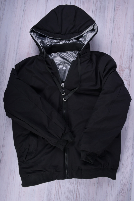 Куртка-бомбер двухстороняя мужская зимняя (цв.серый) болоньевая Размеры в наличии : 46, 48, 50, 52 арт.31715
