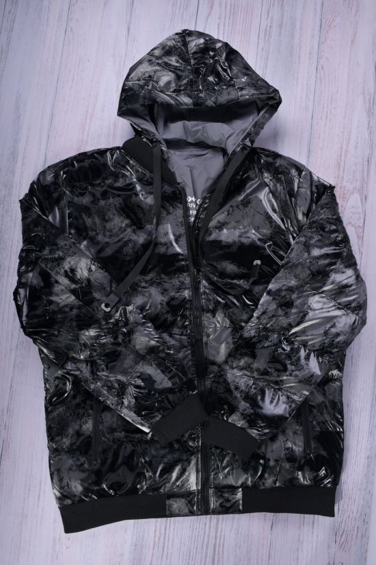 Куртка-бомбер двухсторонняя мужская зимняя (цв.чёрный) болоньевая Размеры в наличии : 46, 48, 50, 52 арт.31715