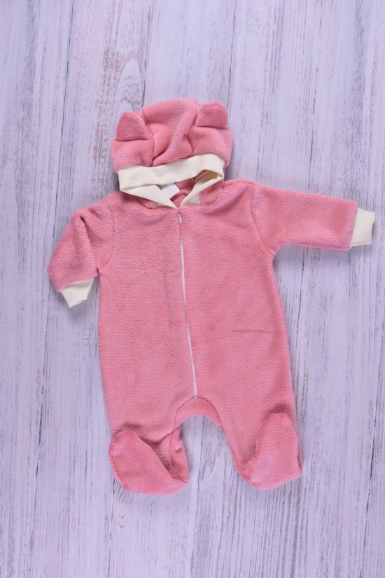 Комбінезон дитячий (100% велсофт) кольор. рожевий Розмір в наявності : 62 арт.40.59.1