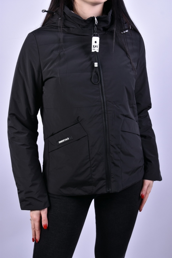 Куртка жіноча демісезонна (кол. чорний) з плащівки "DS" Розмір в наявності : 42 арт.B3059