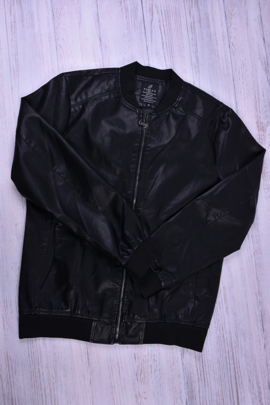 Куртка мужская (цв.черный) демисезонная из Экокожи Размеры в наличии : 52, 54, 56, 58, 60, 62 арт.169