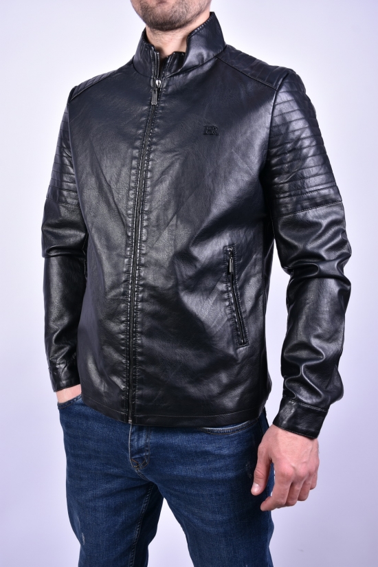 Куртка мужская (цв.черный) демисезонная из Экокожи Размеры в наличии : 44, 46, 48, 50, 52, 54 арт.1850