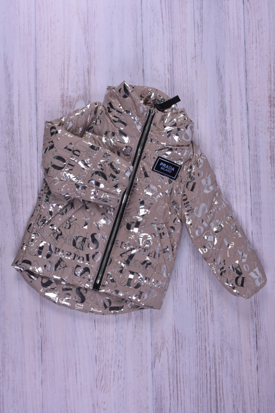 Куртка для дівчинки (кол. капучино) демісезонна болонева  Зріст в наявності : 98 арт.41