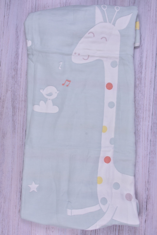 Детское одеяло (цв.серо-голубой) размер 110/110 вес 840гр. арт.3163