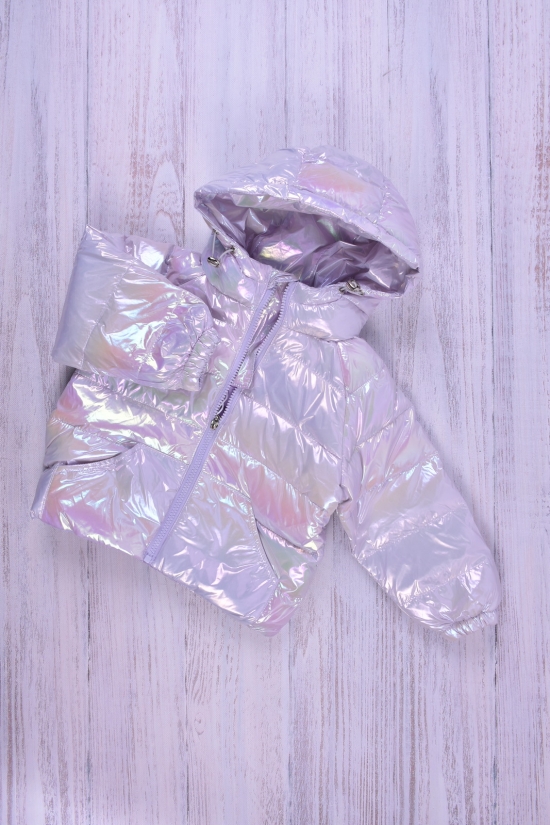 Куртка для девочки (цв.сиреневый) болоневая Рост в наличии : 92, 98, 104 арт.015