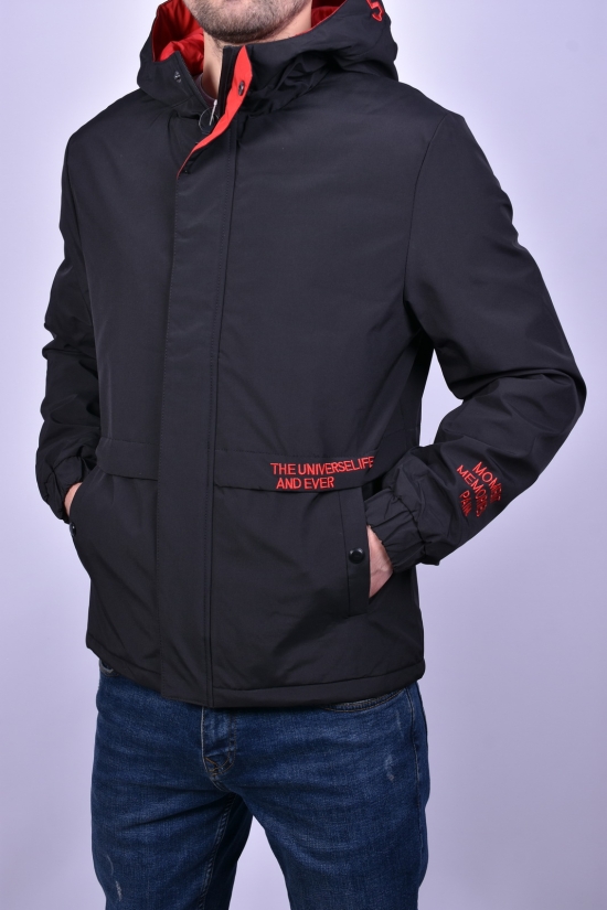 Куртка мужская демисезонная (цв.черный) с плащевки Размеры в наличии : 46, 48, 50, 52 арт.9951