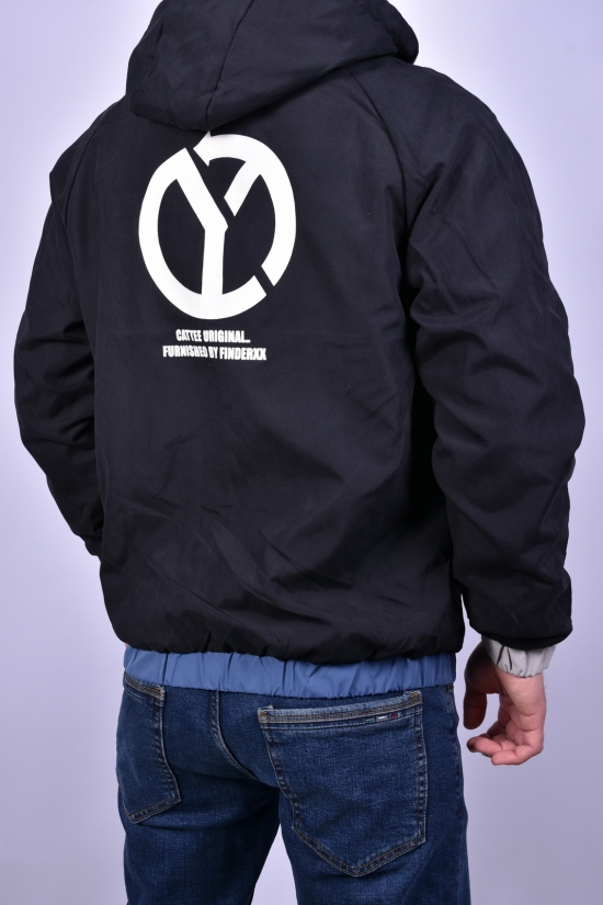 Куртка мужская демисезонная двухсторонняя (цв.св.серый/черный) с плащевки Размеры в наличии : 44, 46, 48 арт.5-5
