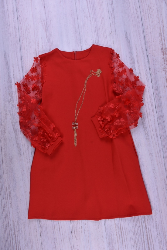 Платье для девочки (цв.красный) Рост в наличии : 128, 134, 140, 146, 152 арт.Богдана