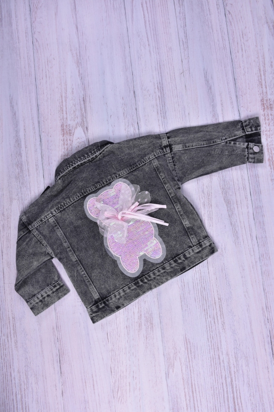 Пиджак джинсовый для девочки (цв.серый) Рост в наличии : 86, 110 арт.2017/1