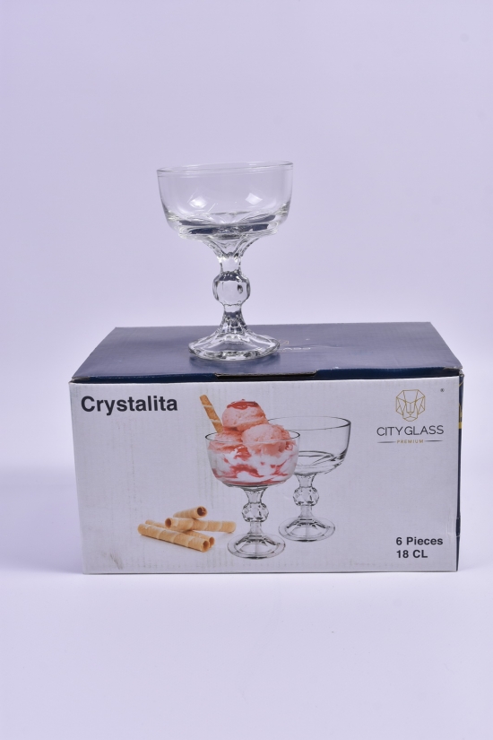 Набір десертниць (ціна за 6шт.) "City Glass" арт.Crystalita