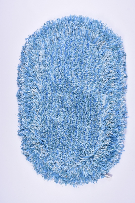 Коврик "травка" на тканевой основе (цв.голубой) размер 50/70 см арт.2020-031