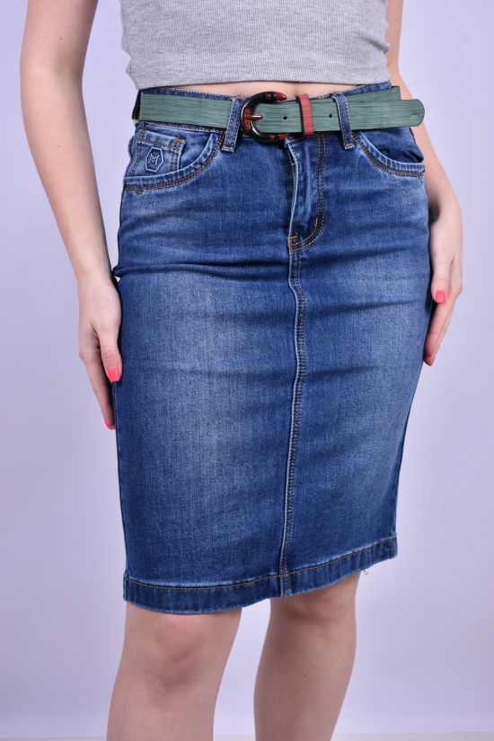 Юбка джинсовая женская с поясом "ZJY" Размеры в наличии : 29, 32 арт.C5827