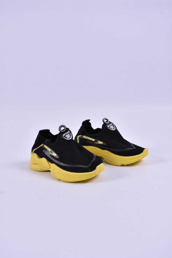 Кросівки дитячі тканинні (кол. чорний/жовтий) Розміри в наявності : 25, 28 арт.YH-32