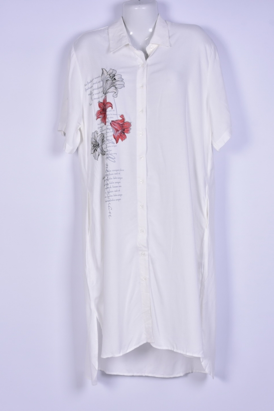 Сукня жіноча (кол. білий) трикотажна "BASE" Розміри в наявності : 50, 52, 54, 56 арт.E8117