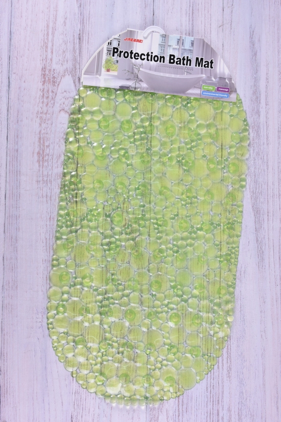 Килимок у ванну (цв. салатовий) силіконовий на присосках розмір 65/34см арт.MF1604