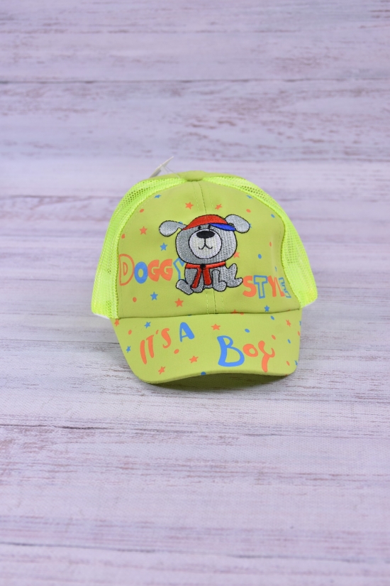 Кепка для мальчика (цв.салатовый) (окружность головы 48-50) арт.DOG