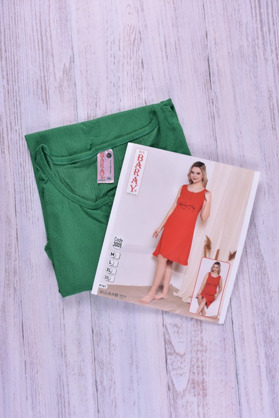 Платье женское домашнее (100% cotton) Baray цв.зеленый Размер в наличии : 52 арт.3005