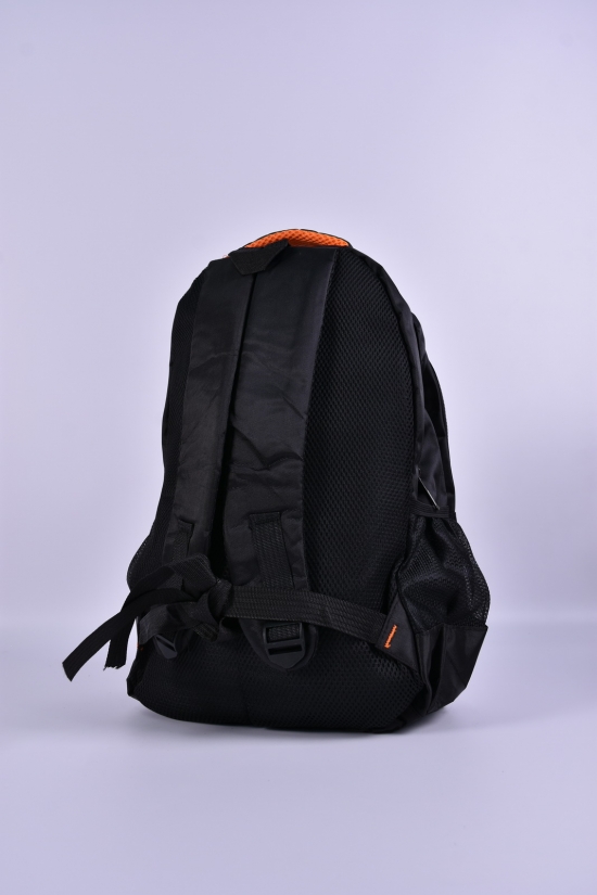 Рюкзак из плащевки (цв.черный/оранжевый) размер 40/28/13 см арт.2210
