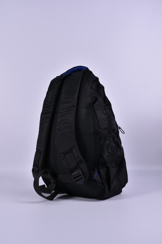 Рюкзак из плащевки (цв.черный/синий) размер 40/28/13 см арт.2210