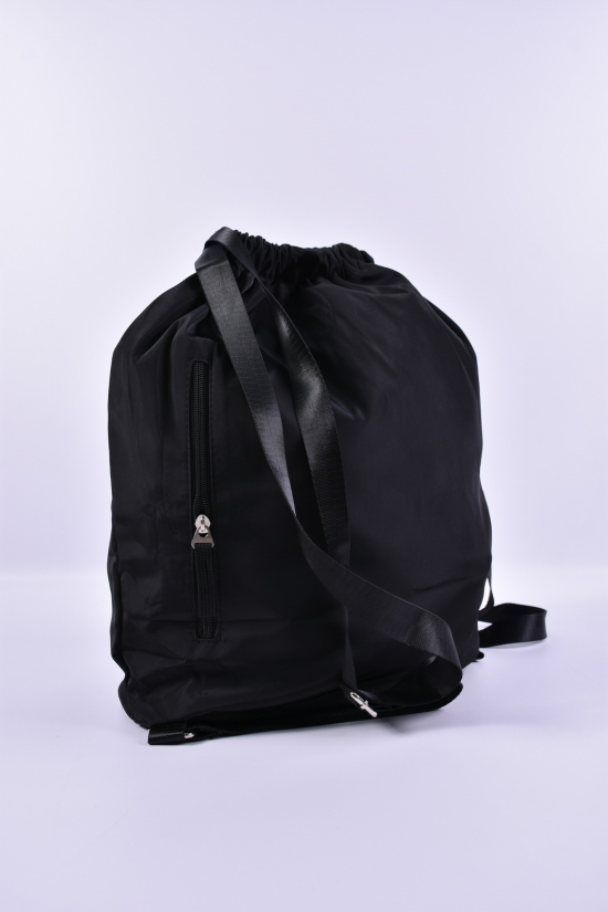 Рюкзак тканевый (цв.черный) размер 38/43/13 см. арт.725