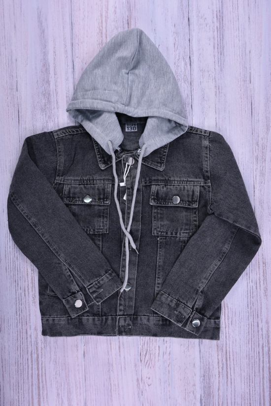 Джинсовый пиджак для мальчика (цв.т.серый) Рост в наличии : 134 арт.ZH0305